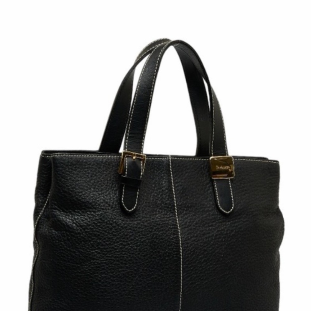 Authentic vintage BURBERRY tote black leather